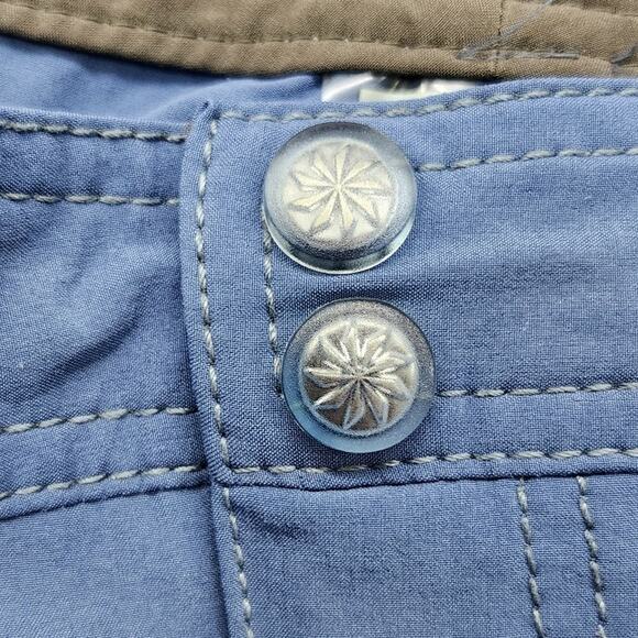 Athleta Pants Womens 6 Blue Low Rise Dipper Cargo Capri Drawstring Hem Hiking - Picture 2 of 13